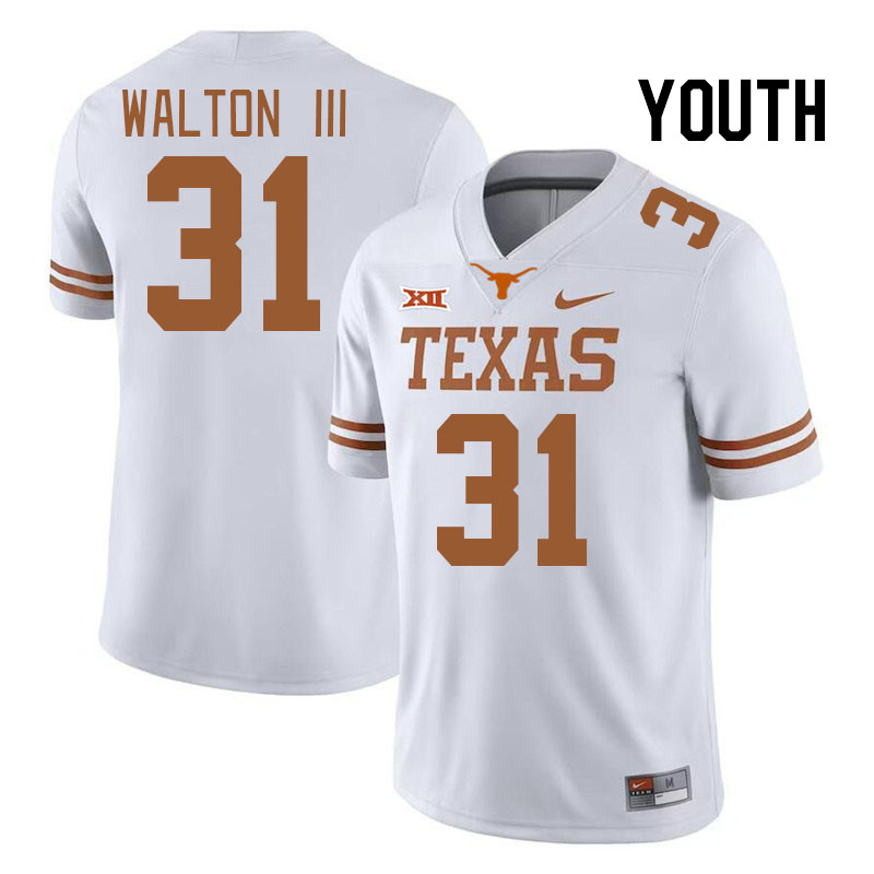 Youth #31 Billy Walton III Texas Longhorns College Football Jerseys Stitched Sale-Black
